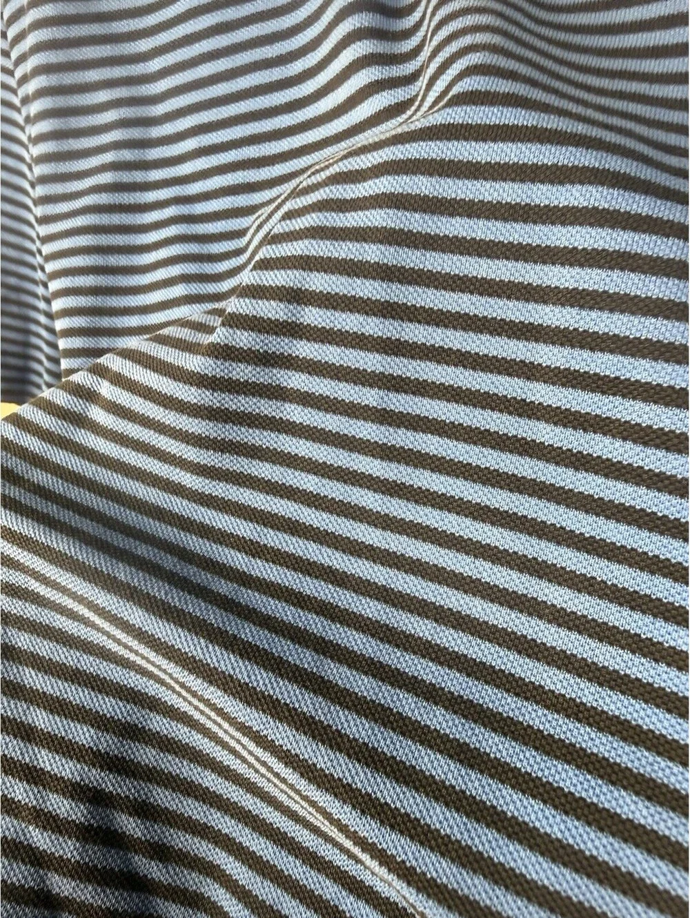 Polo Golf Ralph Lauren XL Blue Black Striped Pima Cotton Moisture Polo Shirt